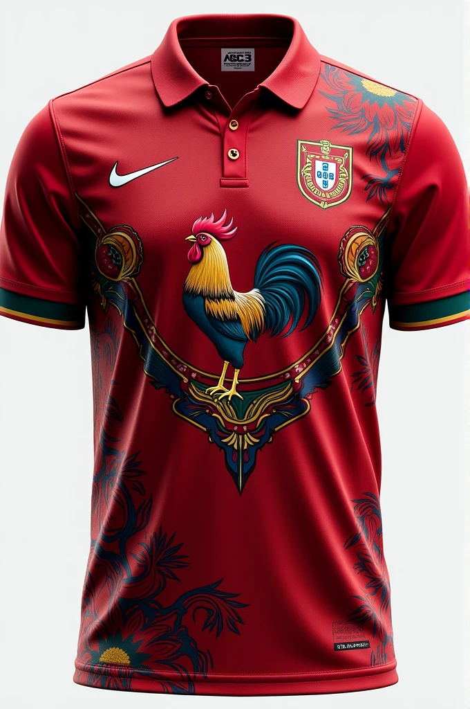 create a football shirt with features and things from the country of Portugal