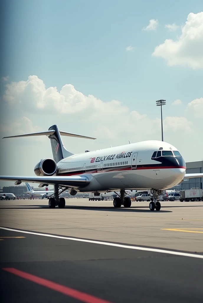 McDonnell Douglas Md 11 Plane, Which Wanted to Take Off, And Airline Named Delux Airways