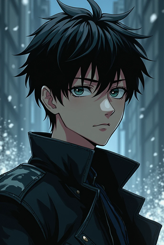 Generate the image of a handsome and sexy cold hearted boy. Generate the image in a bit manga style.