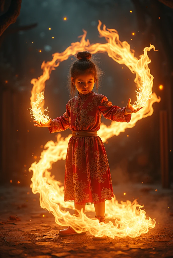 Child fire magician