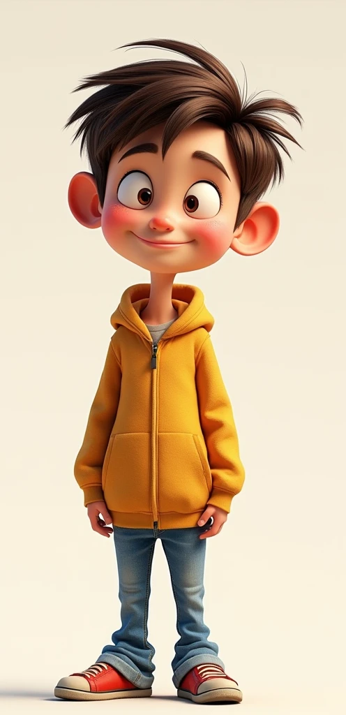 Create a pixar style cartoon character with sketch image features
