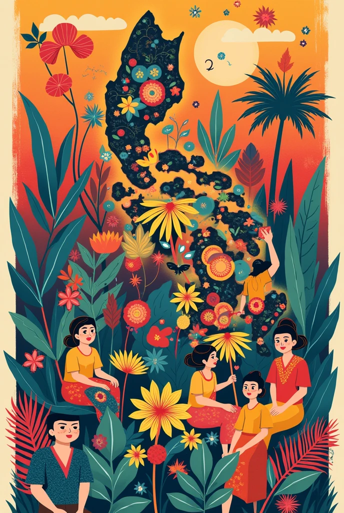 Create a simple Infographic that will showcase the art work in the “Philippines” (put shape, color, and lighting) 