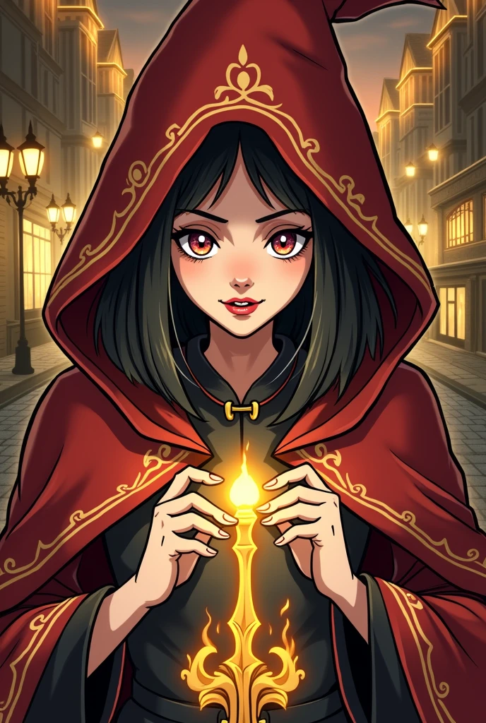 Night view，street，witch，vampire，8K Ultra Real，Photo grade