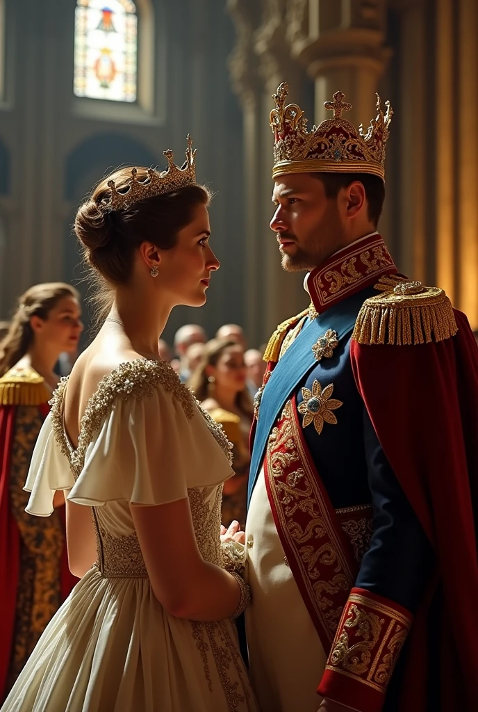 Fait moi une serie de photo de josephine et napoleon au sacrement en 1804