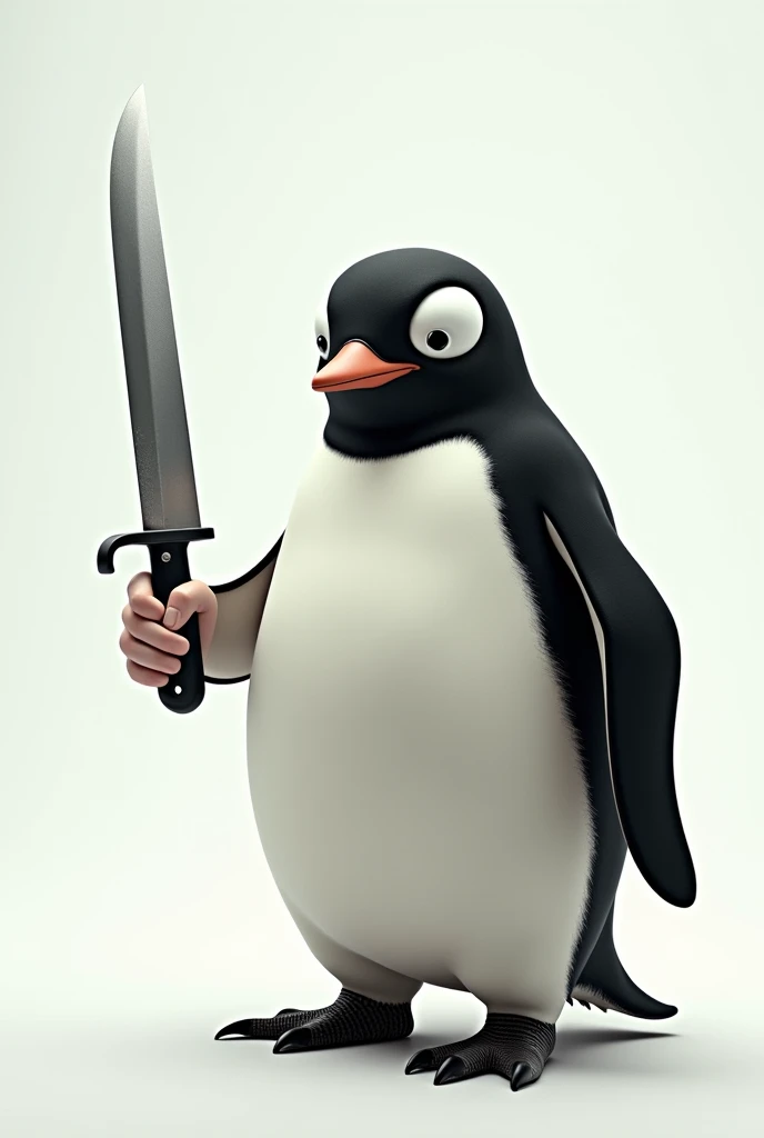 Penguin with knife