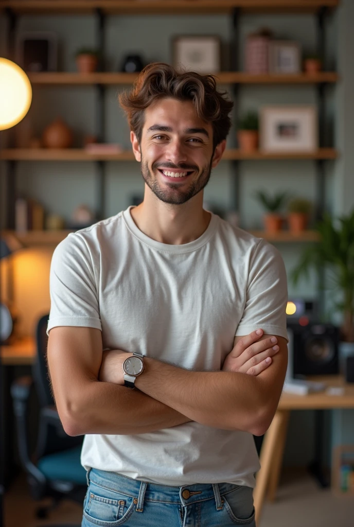 Youtuber studio boy
Front photo