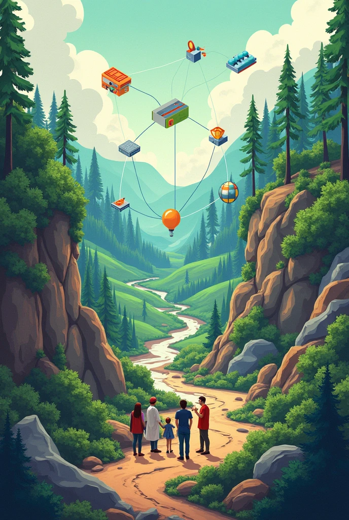 drawing about solutions in mining, deforestation, and quarrying 