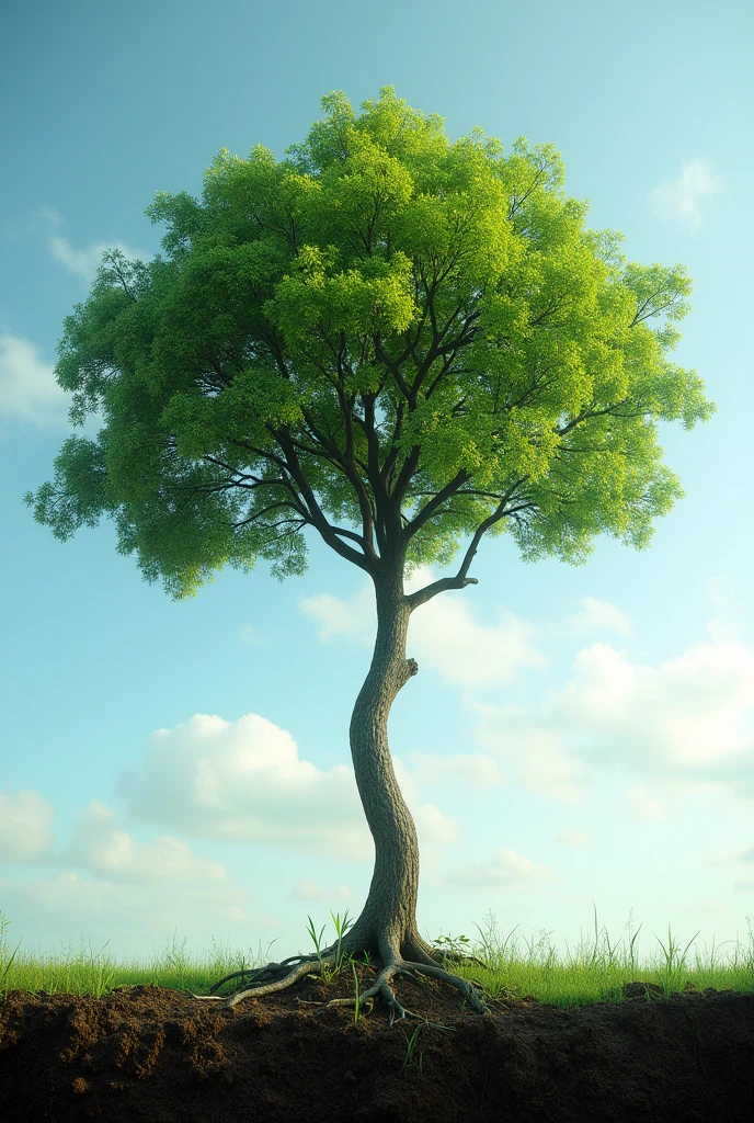 A time-lapse of a seed growing into a towering tree.