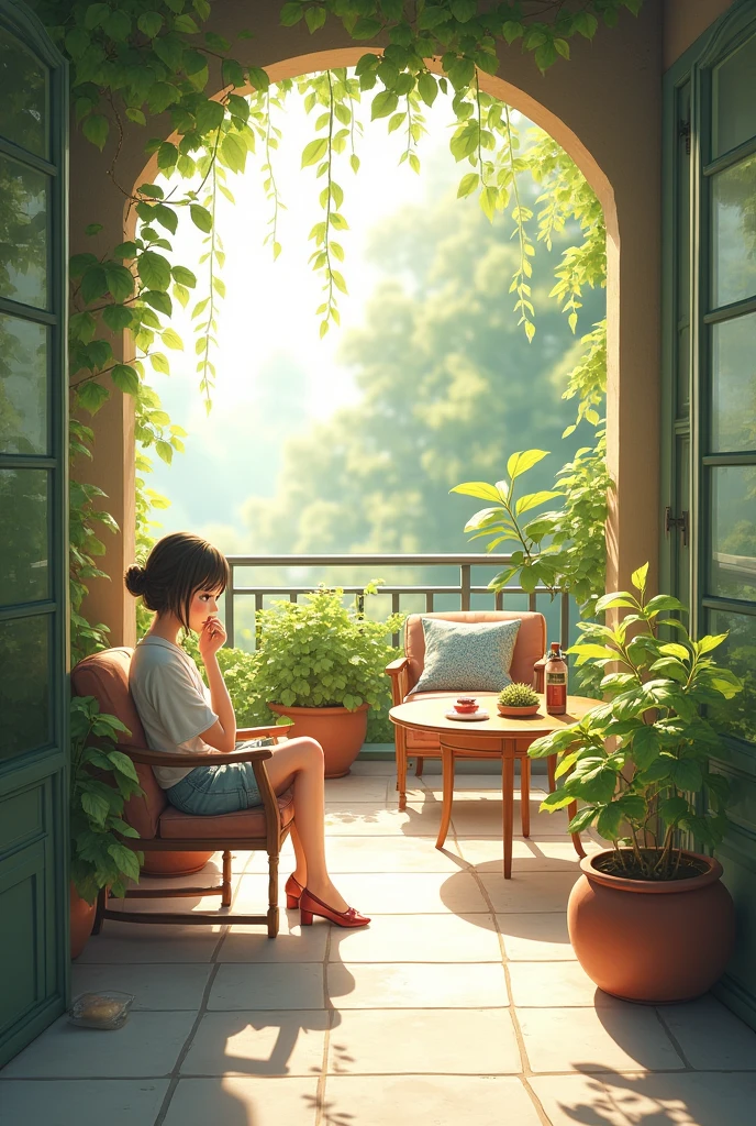 la même chose sur une terrasse