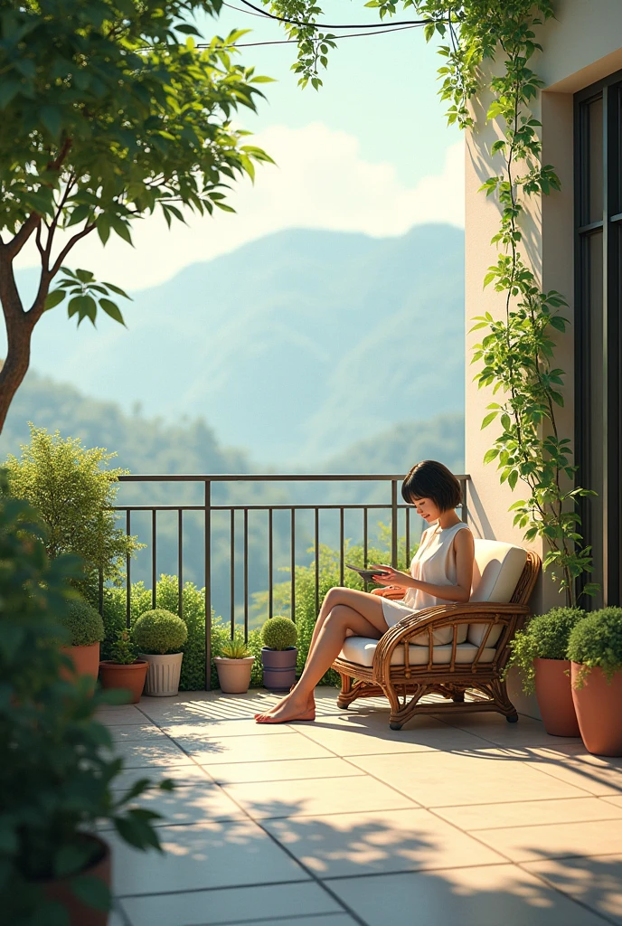 la même chose sur une terrasse