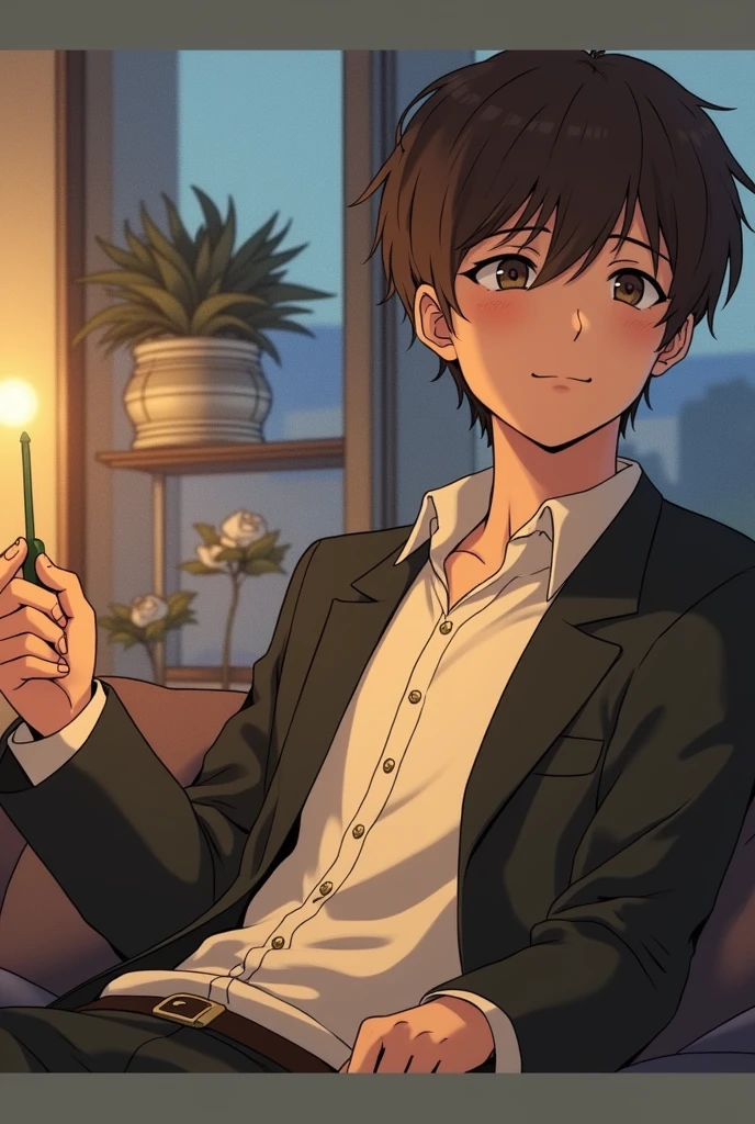 Japanese male high school boy, 2000s, shy, soft filters, warm lighting 