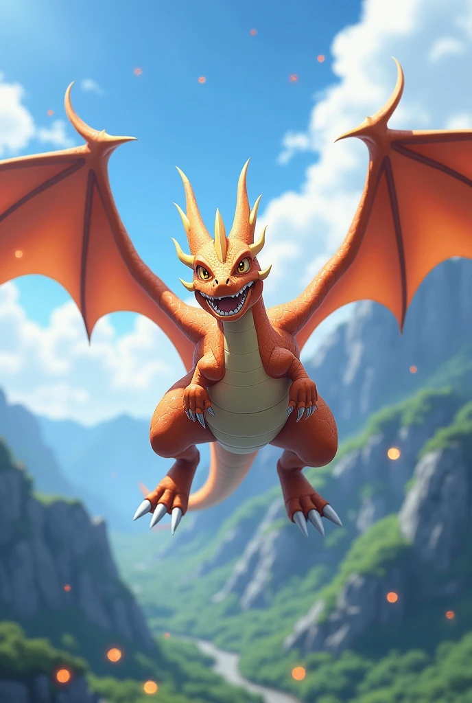 Make me a flying charizard pokemon