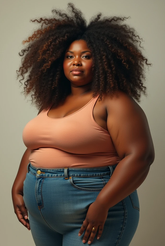 I have voluminous curly hair, I'm half brown, chubby and tall