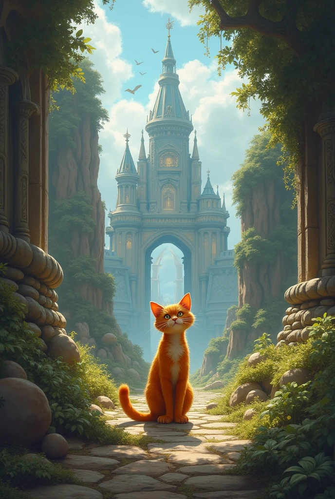 After the orange cat opened the mysterious book, entered a magical world. There he saw an ancient civilization, Where he is on an important mission."
