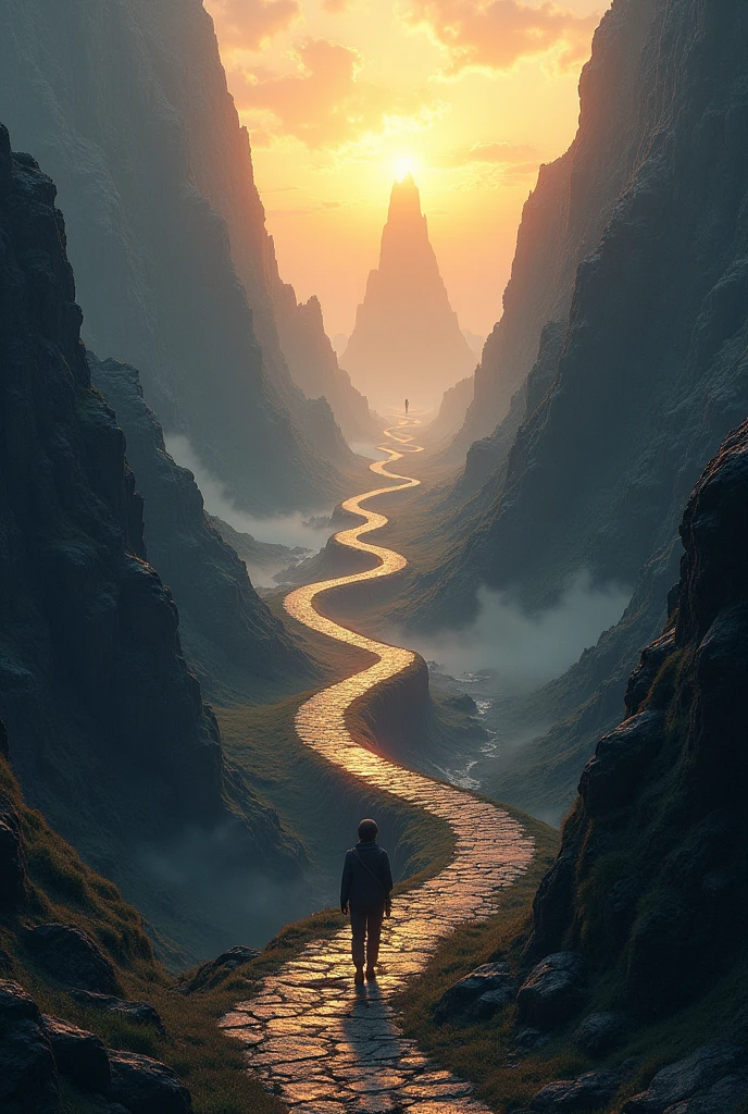 a path full of obstacles that would be our own demons and prejudices,  Towards a summit that represents success 
