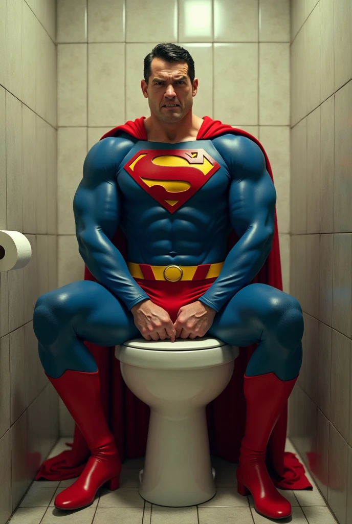 Superman pooping