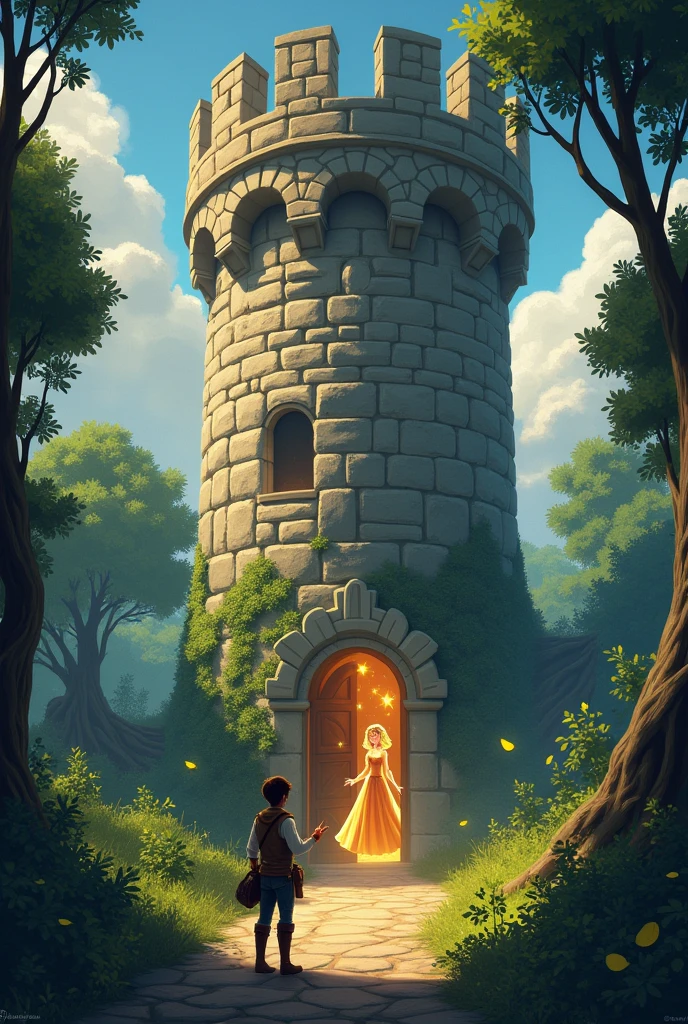 When Leo reached the top of the tower, they live a princesa Luna. She smiled at him, and he knew that all the effort was worth it. Leo used a magic key he had found in the forest to open the tower door., and Luna was released.