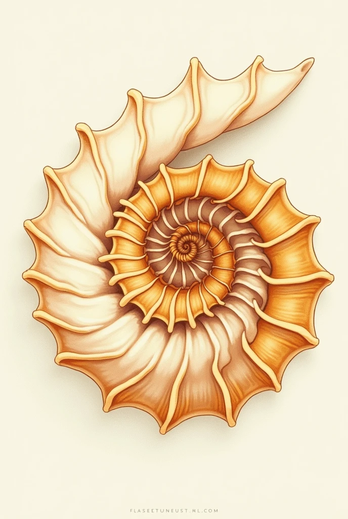 create an easy to draw artwork showcasing the Golden Spiral. YOU CAN MAKE INSPIRED BY SHELL that the grade5 students can draw
