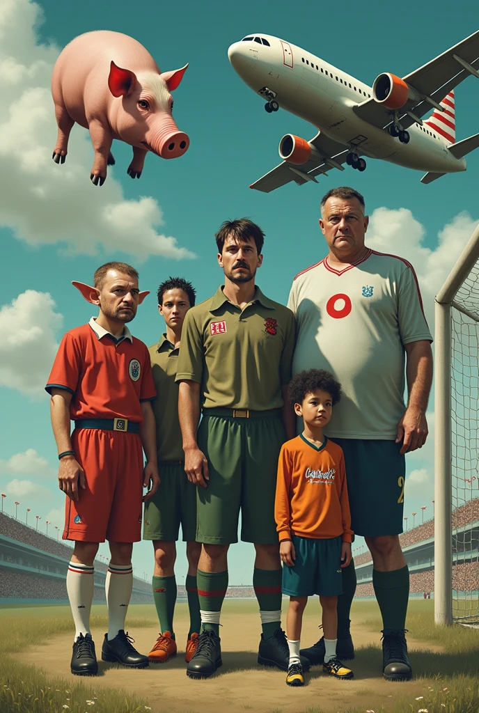I want 👄, a pig,Hitler, plane, naruto,fat is a fat white goalkeeper. together with uniforms ready for a game
