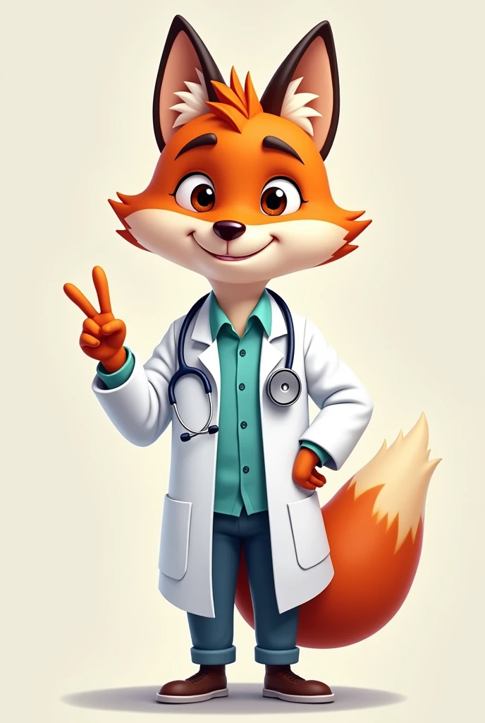 arafed male doctor with affirmative and a stethoscope, doctor, medical doctor, male doctor, (doctor), digitally painted, with a stethoscope, fox guy in a lab coat, high quality illustration, good proportions, cartoon style, affirmative, professional illustration, surgeon, caricature illustration, giving a affirmative, by Stefan Gierowski