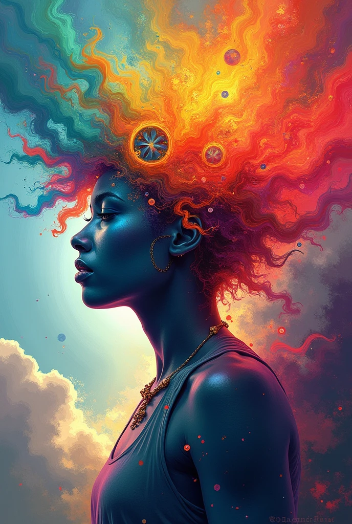A kaleidoscope of colors, symbolizing a vibrant and unique life.