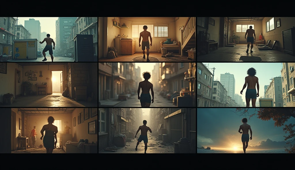 A montage of the protagonist working tirelessly, waking up early, training, and focusing on their goals while others party and enjoy themselves.