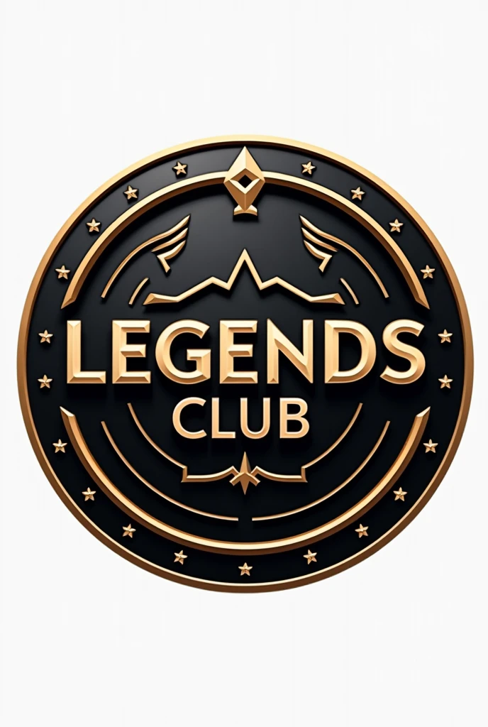 Create a round shape logo With name of Legends Club without any background 