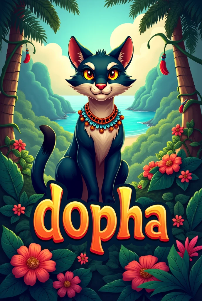 an image for discord cover, with a Brazilian theme and written: Dopha