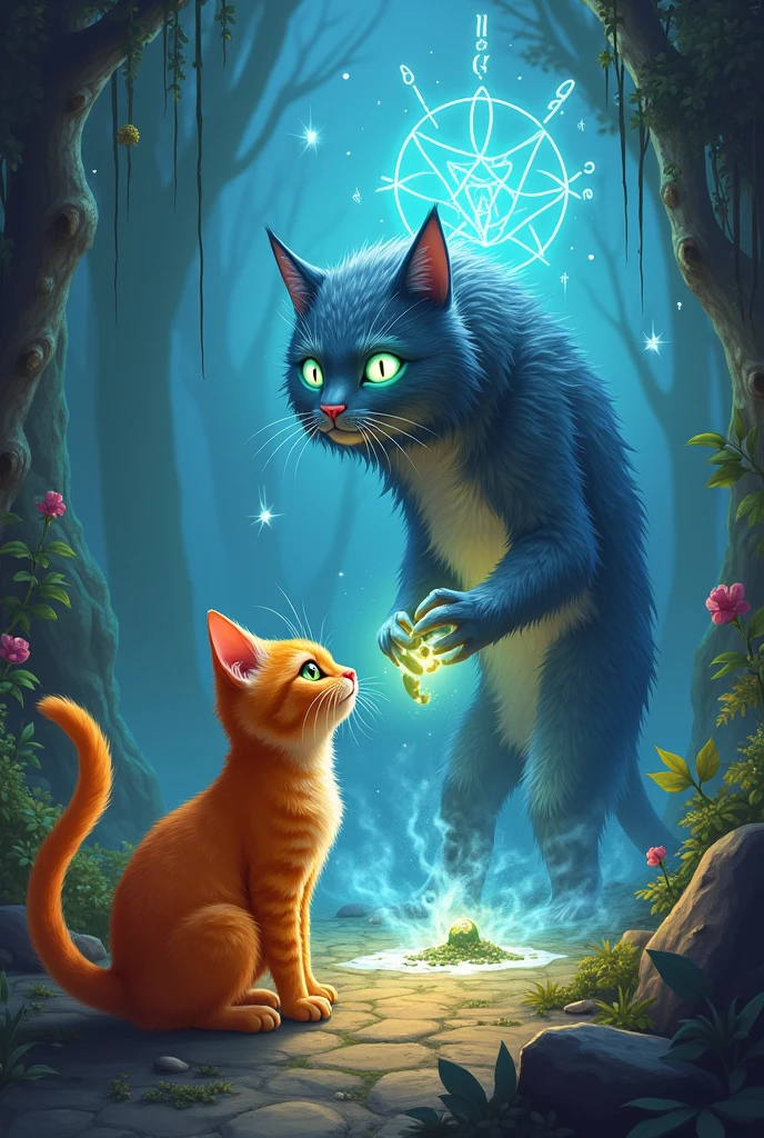 - Ek orange cat ek magical creature se mil raha hai, jahan par woh uski madad se apni mission ko complete karta hai.
- Ek orange cat ek magical creature ki madad se ek ancient puzzle ko solve karta hai.