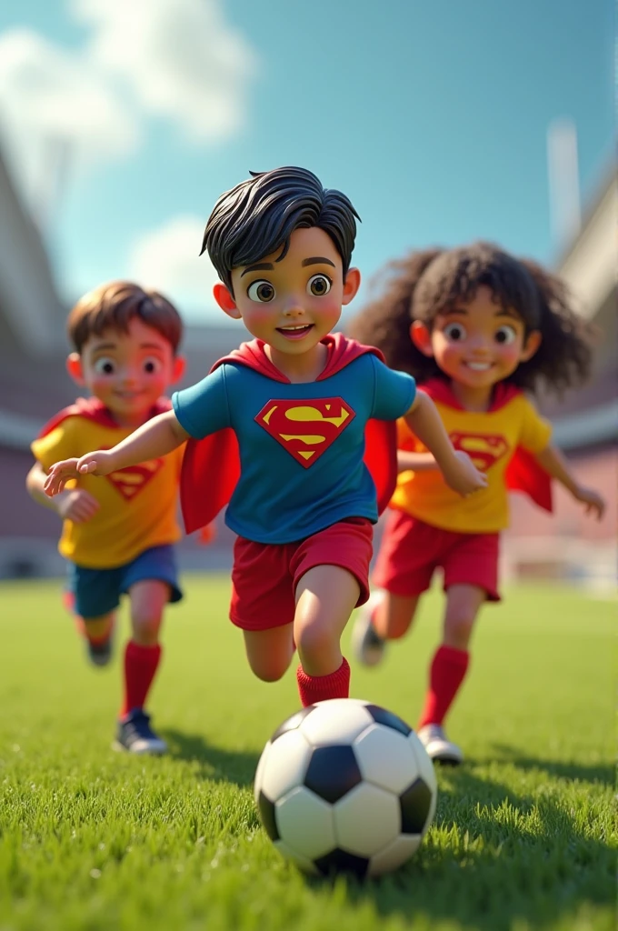 I need a Superman themed soccer team model for kids