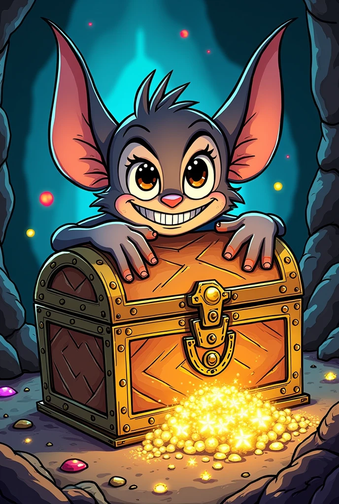 I have a treasure, you can see, but it is mine. Comic style, with text