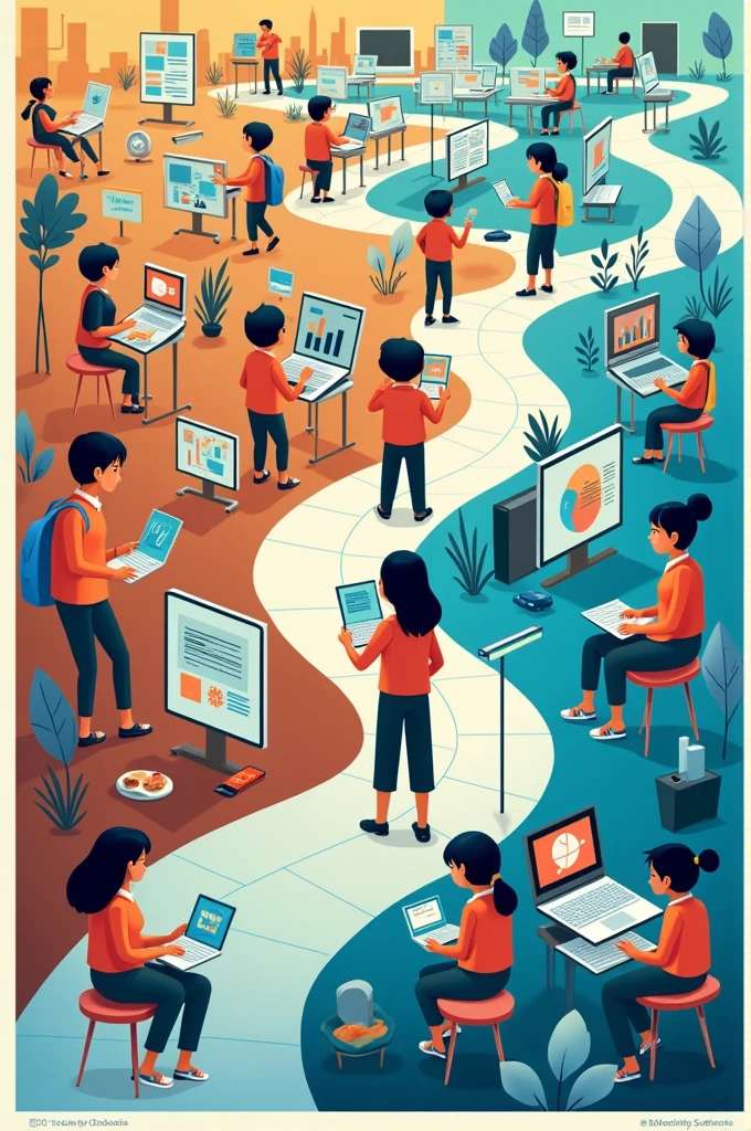 Poster making
Topic : Impact of Technology on education in India