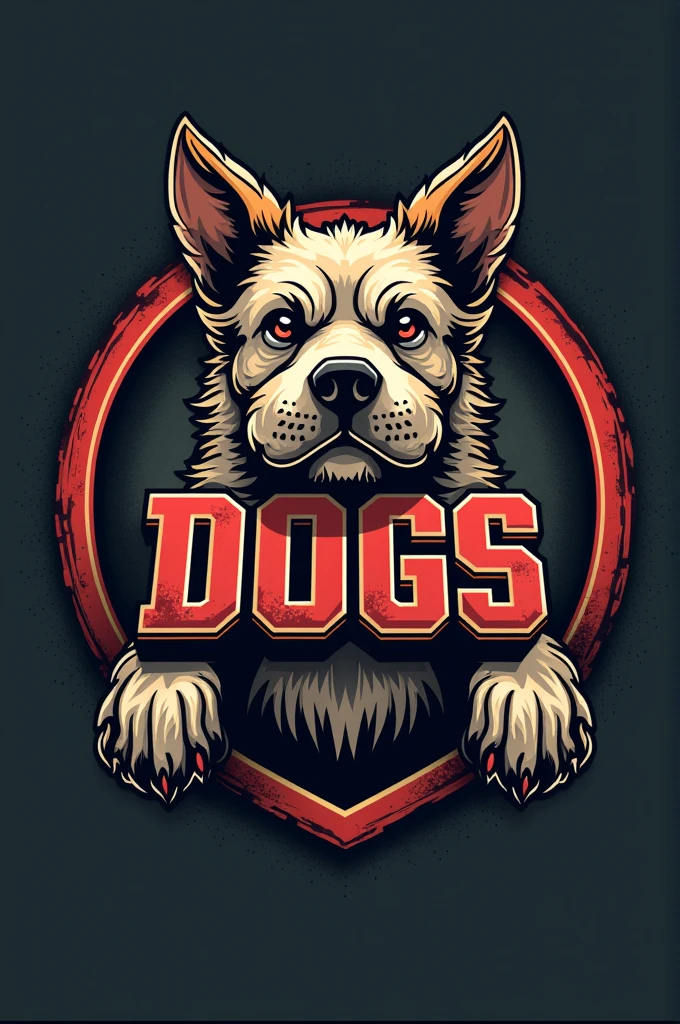 football badge that says dogs