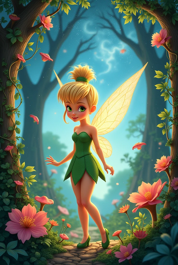 Shi Ai Nu nameplate in tinkerbell cartoon  character