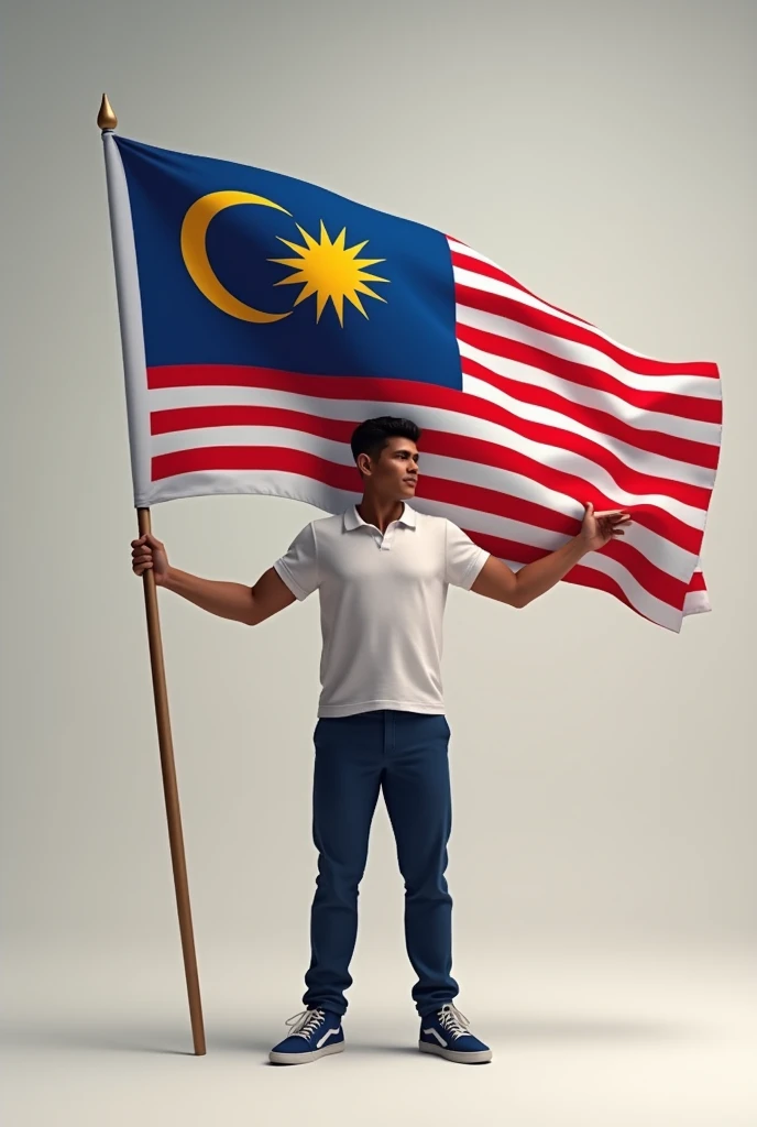 Someone hold Malaysia flag