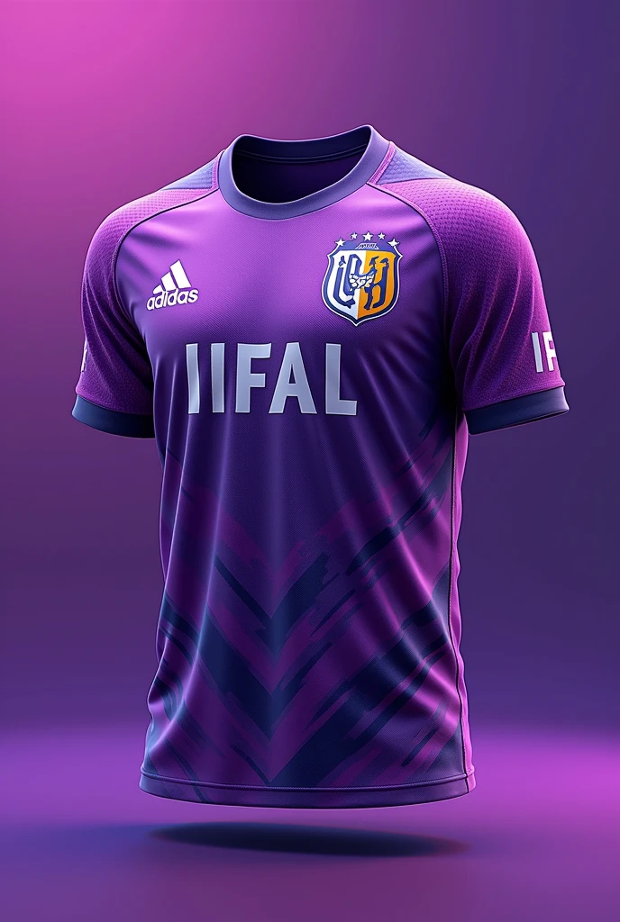 Create an internal games jersey, with different colors of purple with the symbol of Ifal for the 2nd chemistry b
