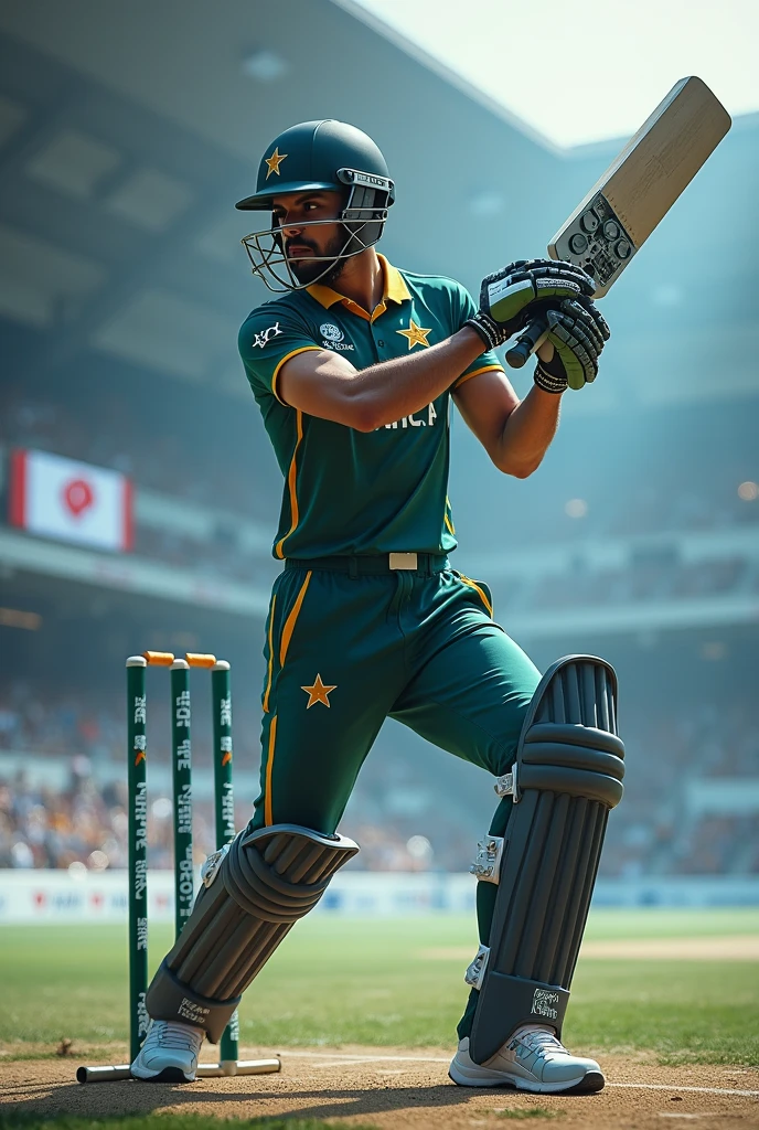 Babar azam with bat robot type