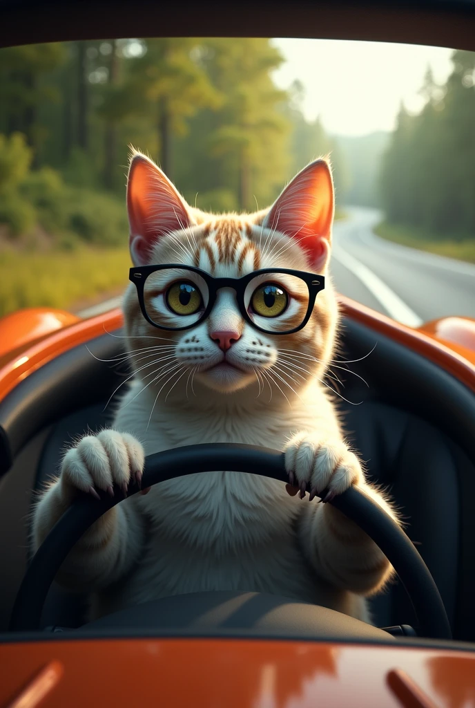 Catvdrive
 car with glasses 