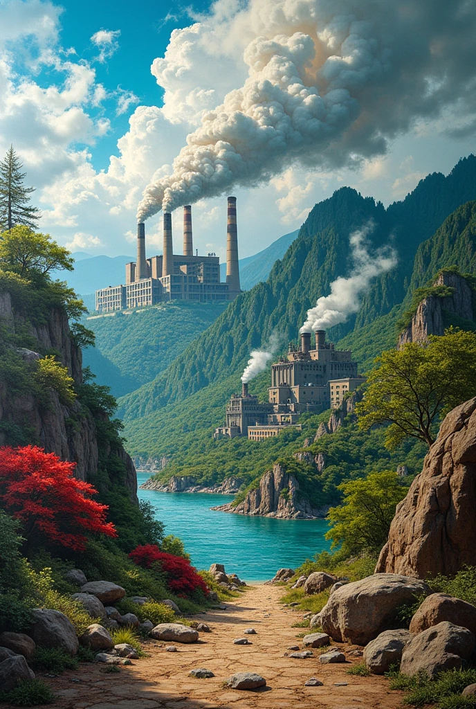 (masterpiece), (work of art), (amazing work), (detailed) climate change mural simple