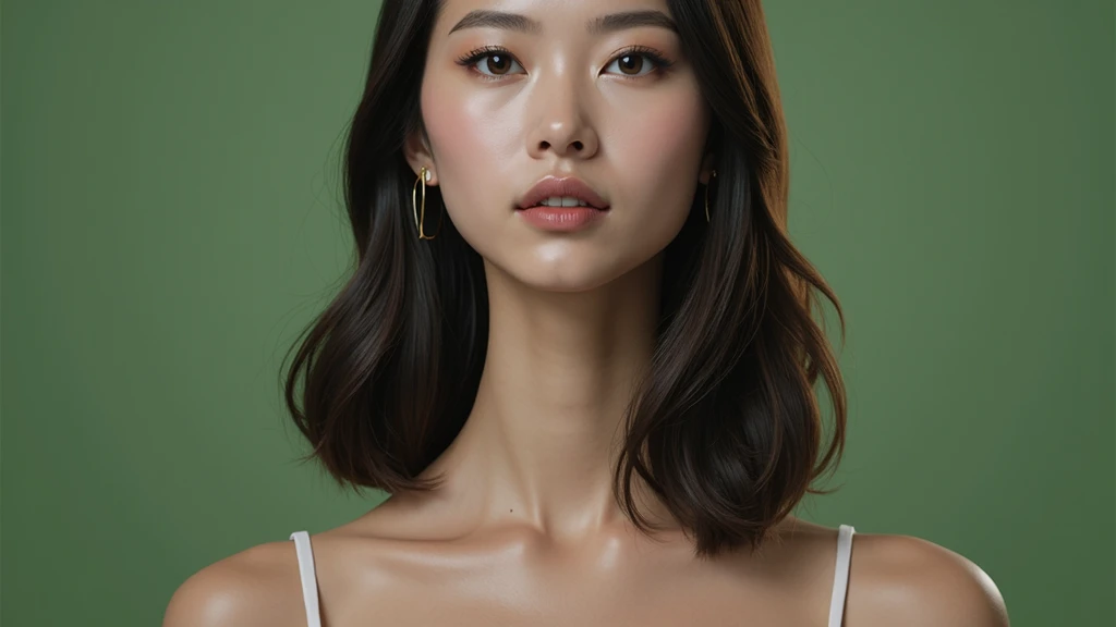 beautiful adult woman long neck