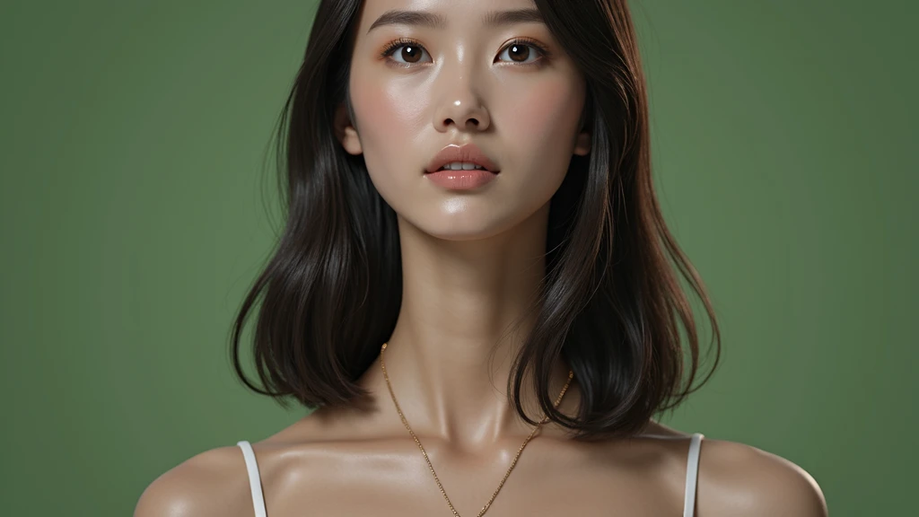 beautiful adult woman long neck　