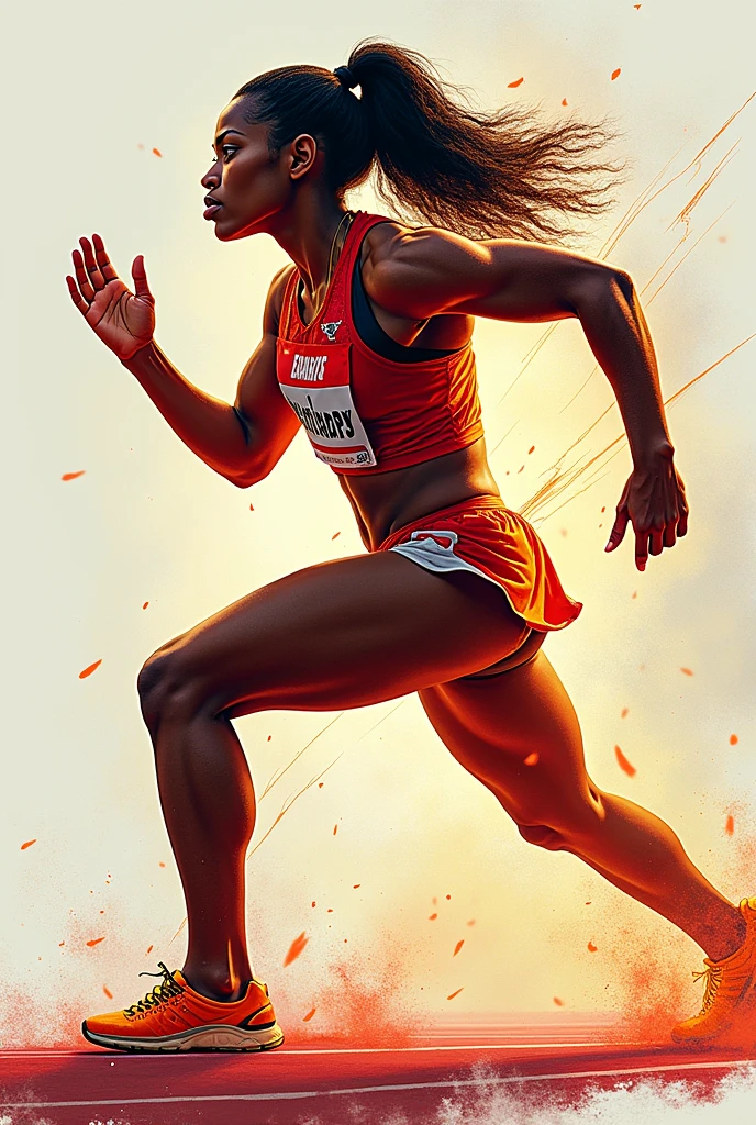 Sha'Carri RICHARDSON fastest running beast girls that make anything possible in life. Make her like she is a beast with lots off energy make her a beast