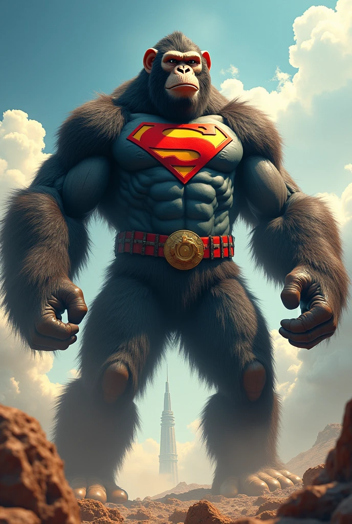 a giant monkey super hero nice imaginary gamer
