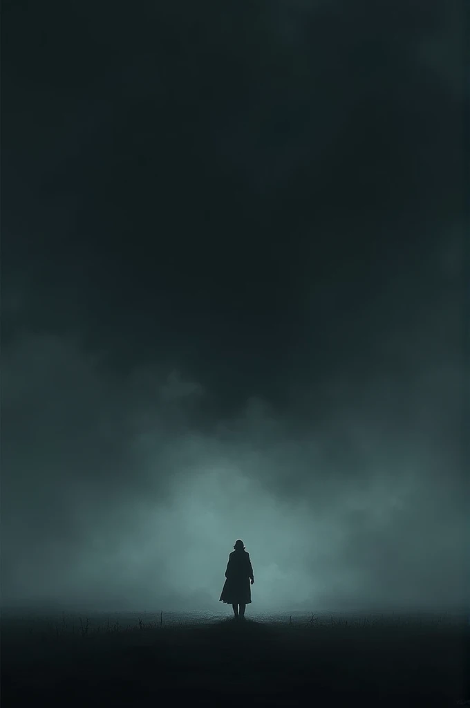 Humain sous un ciel noir