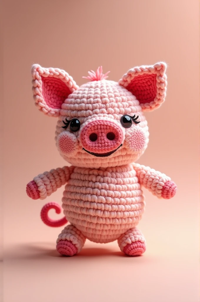 Crochet animated pig 