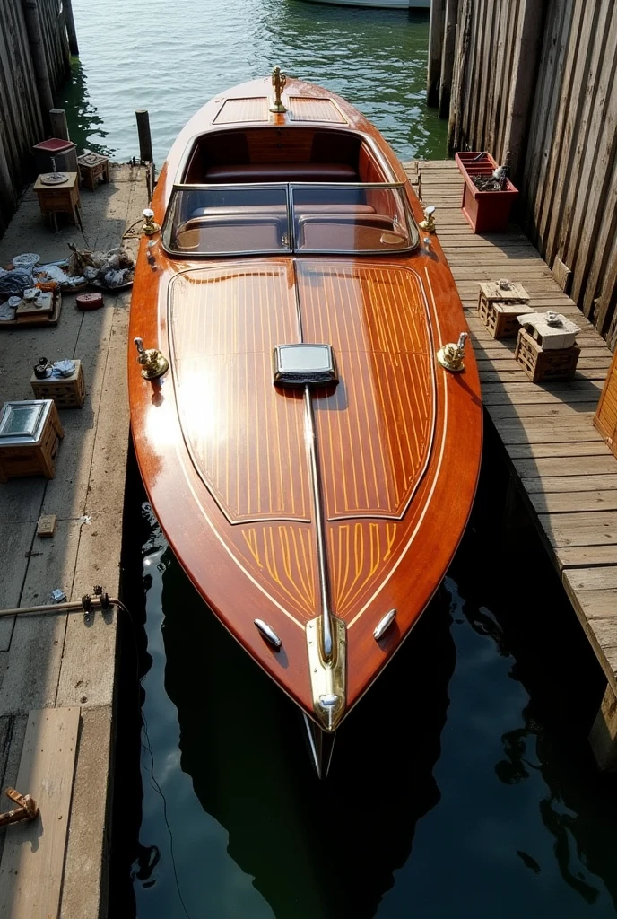 Vintage motor boat restoration
