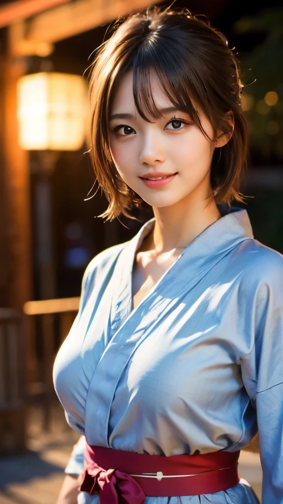 8k,Highest quality,(masterpiece:1.2),(Realistic),(Realistic:1.37),Ultra-high resolution,1 female college student,city,smile,Beautiful Eyes,Summer festival,(((Beautiful yukata))),Big Breasts,Perfect body,Perfect Fingers,Professional Lighting,gravure,Detailed face and skin texture,fine grain,RAW Photos