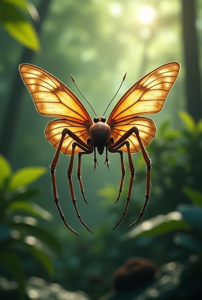 Spider in the shape of a butterfly