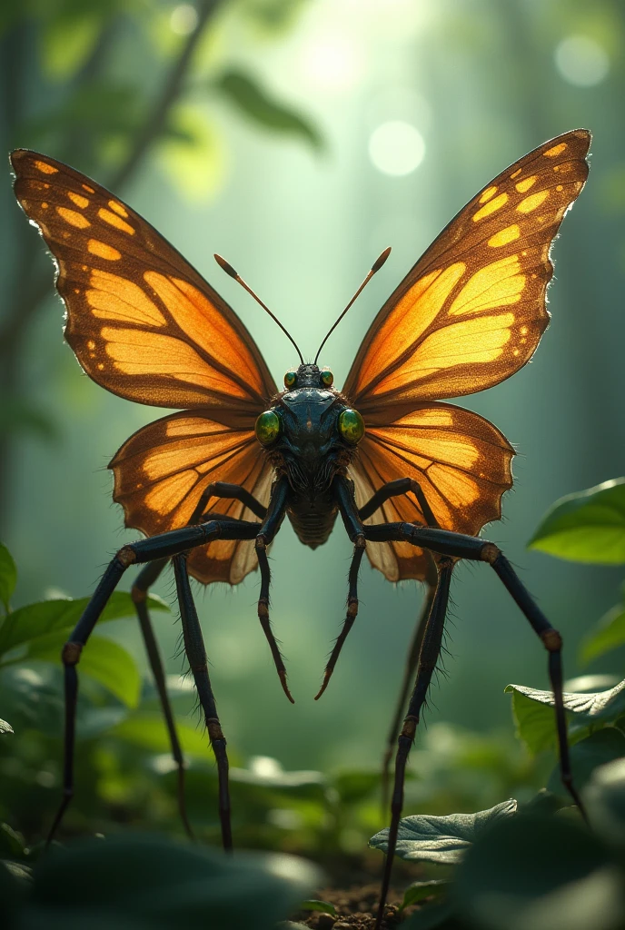 Spider in the shape of a erfly