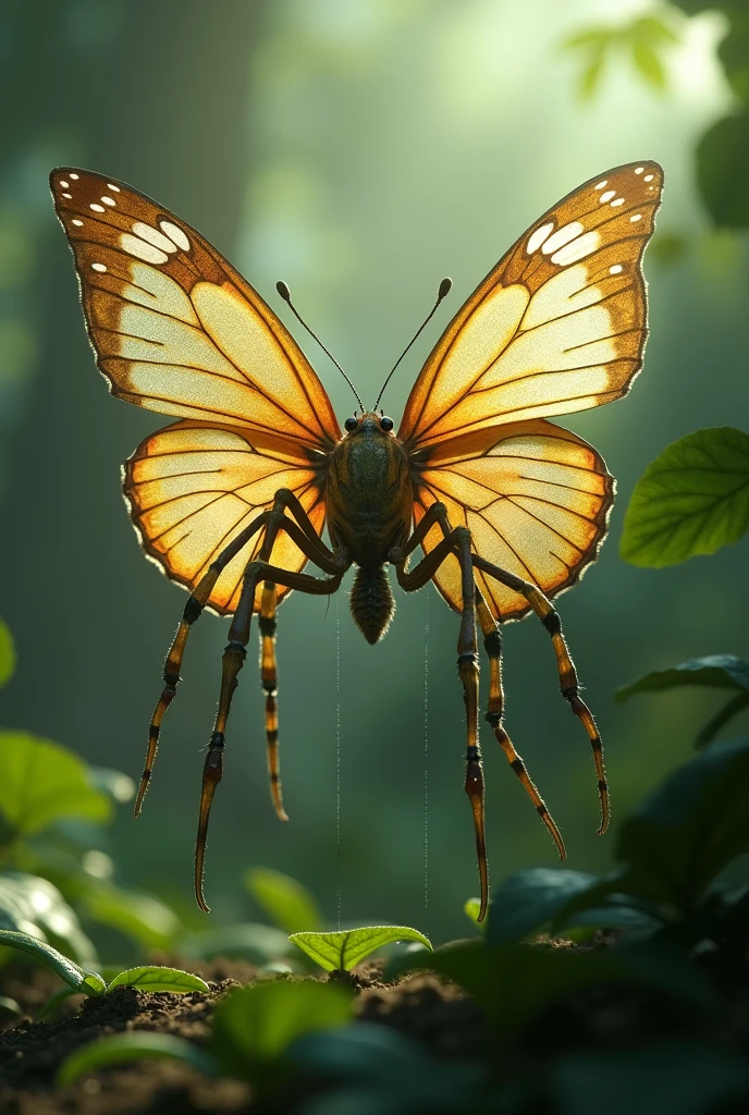 Spider in the shape of a butterfly